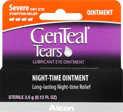 GenTeal Tears Eye Ointment Lubricant Night Time Severe Dry Eye - 0.12 Fl. Oz. - Image 2