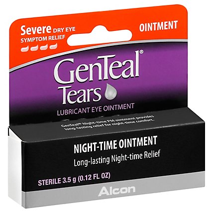 GenTeal Tears Eye Ointment Lubricant Night Time Severe Dry Eye - 0.12 Fl. Oz. - Image 1