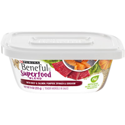 Beneful Dog Food Wet Beef & Salmon Pumpkin Spinach & Sorghum - 9 Oz