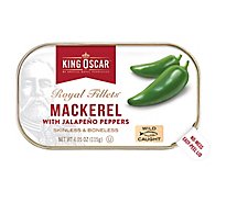King Oscar Royal Fillets Mackerel Skinless & Boneless With Jalapeno Peppers - 4.05 Oz