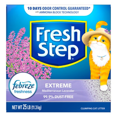 Fresh Step Cat Litter Clumping Extreme Mediterranean Lavender - 25 Lb