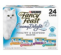 Fancy Feast Cat Food Wet Creamy Delights Chicken Feast - 24-3 Oz