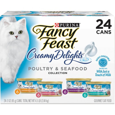 Fancy Feast Cat Food Wet Creamy Delights Chicken Feast - 24-3 Oz