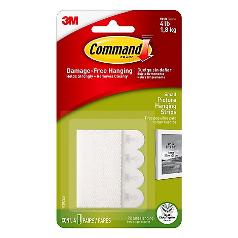 Command 3M Picture Hanging Strips Small - 4 Count