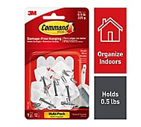 Command 3M Wire Hooks Small White Multi Pack - 9 Count