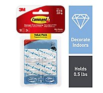 Command 3M Hooks Mini Clear Value Pack - 18 Count