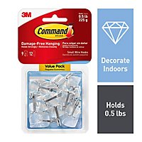 3M Command 3M Wire Hooks Small Clear Value Pack - 9 Count - Image 1