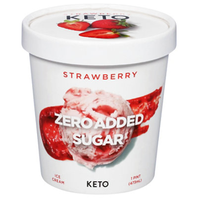 Keto Pint Strawberry Ice Cream Pint - 473 Ml - Image 3