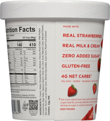 Keto Pint Strawberry Ice Cream Pint - 473 Ml - Image 6