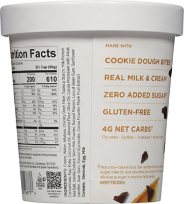 Keto Pint Chocolate Chip Cookie Dough Ice Cream Pint - 473 Ml - Image 6