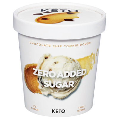 Keto Pint Ice Cream Chocolate Chip Cookie Dough 1 Pint - 473 Ml