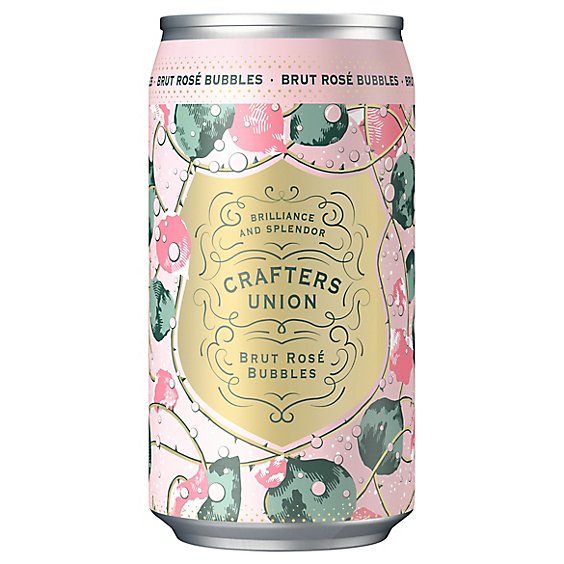 Crafters Union Bubbles Brut Rose Wine Can - 375 Ml