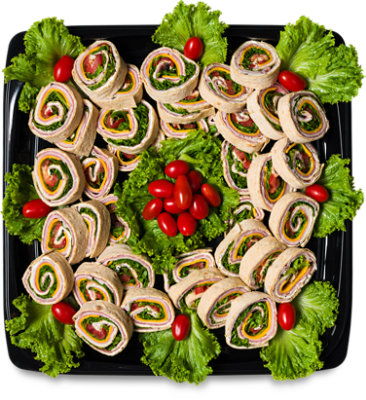 Deli Catering Tray Sandwich Pinwheel 16 Inch Serves 12-16 - Each - Image 1