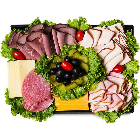 Deli Catering Tray Classic Meat & Cheese 16 Inch Square Tray 20-24 Servings - Each (Please allow 48 hours for delivery or pickup)