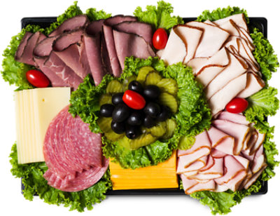 Deli Catering Tray Classic Meat & Cheese 16 Inch Square Tray 20-24 Servings - Each (Please allow 48 hours for delivery or pickup)