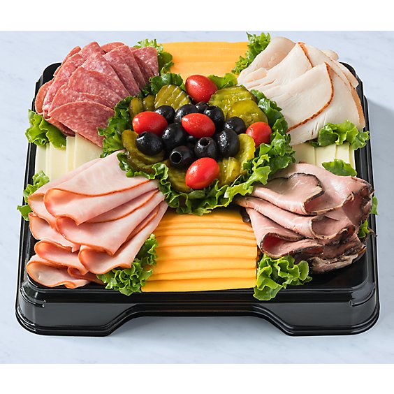 Deli Catering Tray Classic Meat & Cheese 12 Inch - Each (Please allow 48 hours for delivery or pickup)