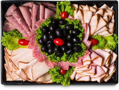 Deli Catering Tray Meat Lovers 16 Inch Square 20-24 Servings - Each