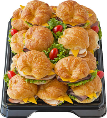 Deli Catering Tray Croissant Sandwich 8-12 Servings - Each