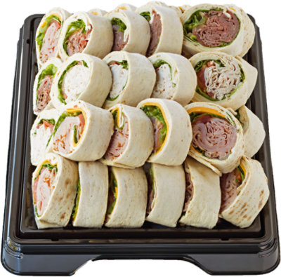 Deli Catering Tray Pinwheel 12 Inch Square Tray 12-16 Servings - Each - Image 1