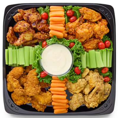 Deli Catering Tray Wing Fling 16 Inch (Please allow 48 hours for delivery or pickup)