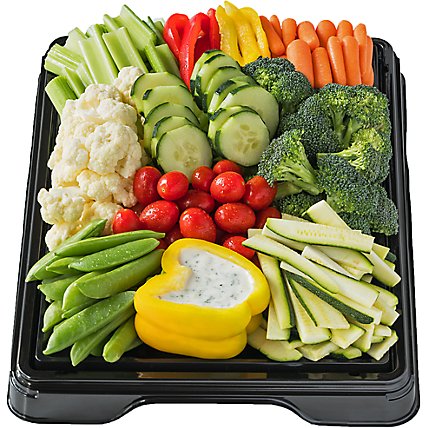 Deli Catering Tray Vegetable 16 Inch Square Tray 20-24 Servings - Each (Please allow 48 hours for delivery or pickup) - Image 1