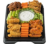 Deli Catering Tray Wing Fling 16 Inch Square Tray 12-16 Servings - Each (Please allow 48 hours for delivery or pickup)