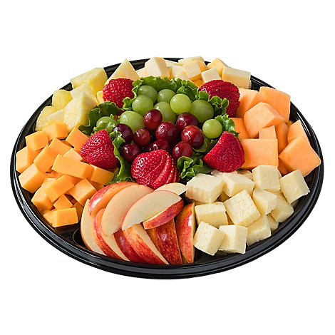Deli Catering Tray Nibbler Fruit & Cheese 12 Inch (Please allow 48 hours for delivery or pickup)