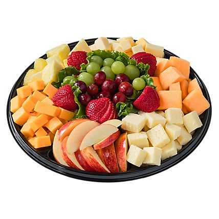 Deli Catering Tray Nibbler Fruit & Cheese 12 Inch (Please allow 48 hours for delivery or pickup) - Image 1