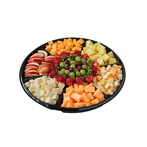 Deli Catering Tray Nibbler Fruit & Cheese 18 Inch (Please allow 48 hours for delivery or pickup)