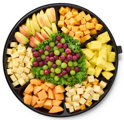 Deli Catering Tray Nibbler Fruit & Cheese 18 Inch (Please allow 48 hours for delivery or pickup)