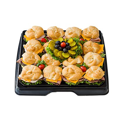 Deli Catering Tray Sandwich Croissant 18 Inch - Each (Please allow 48 hours for delivery or pickup) - Image 1