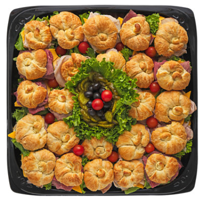 Deli Catering Tray Sandwich Croissant 18 Inch - Each