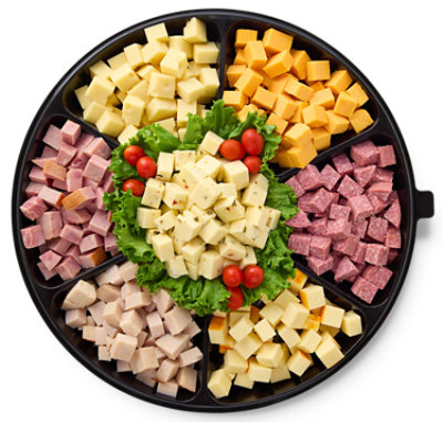 Deli Catering Tray Nibbler Meat & Cheese 18 Inch - Each