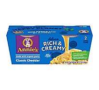 Annies Macaroni & Cheese Sauce Deluxe Rich & Creamy Shells & Classic Cheddar - 2-2.6 Oz