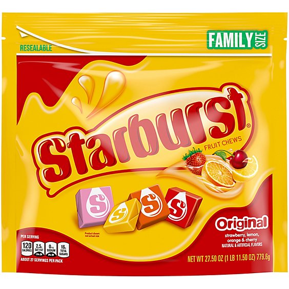 Starburst Original Fruit Chews Chewy Candy Family Size Bag - 27.5 Oz