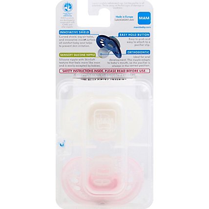 MAM Original Collection Pacifiers Skin Soft Silicone 16+ Months - 2 Count - Image 3