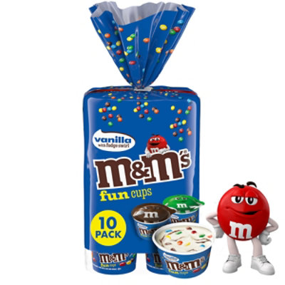 M&Ms Ice Cream Vanilla Fun Cups - 30 Fl. Oz.
