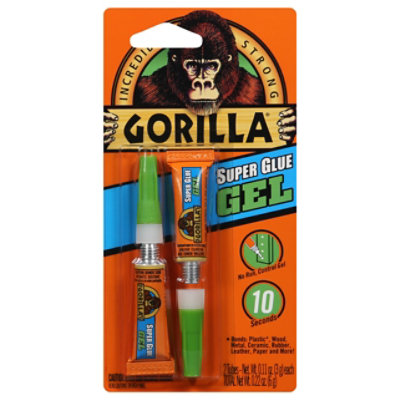 Gorilla Super Glue Gel - 2-0.11 Oz - jewelosco