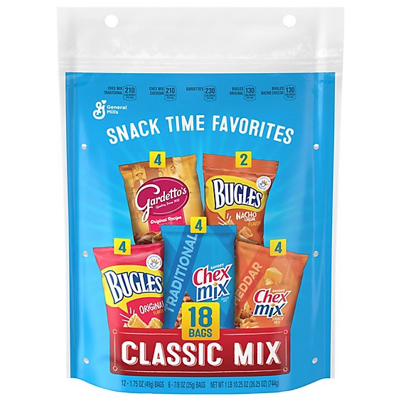 General Mills Snack Time Favorites Classic Mix 18 Bags - 26.25 Oz