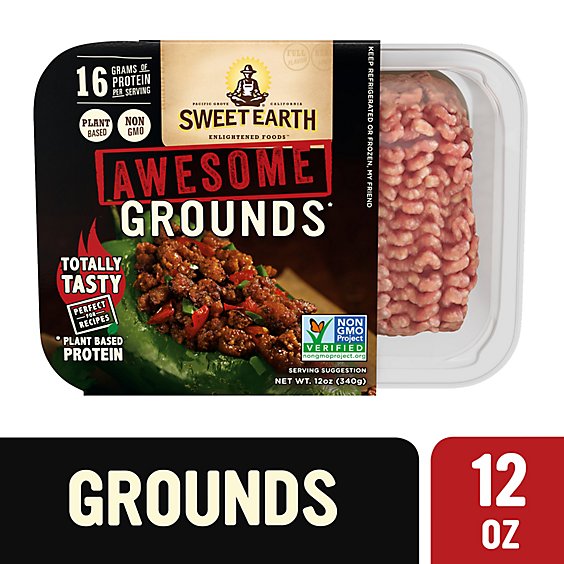 Sweet Earth Non GMO Organic Pea Grounds Burger - 12 Oz