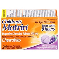 Motrin Childrens Ibuprofen Chewable Tablets 100 mg Grape - 24 Count - Image 3