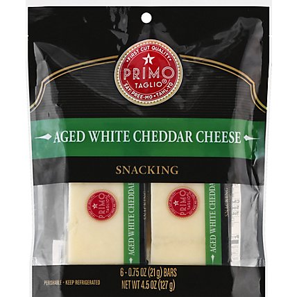 Primo Taglio Cheese Snacking Aged White Cheddar - 6-0.75 Oz - Image 2