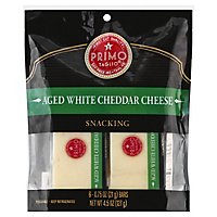 Primo Taglio Cheese Snacking Aged White Cheddar - 6-0.75 Oz - Image 1