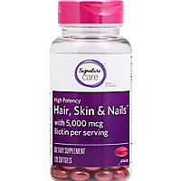 Signature Care Supplement Hair Skin Nails 5000 Mg - 120 Count - Image 2