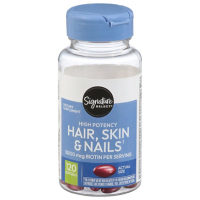 Signature Select/Care Supplement Hair Skin Nails 5000 Mg - 120 Count - Image 2