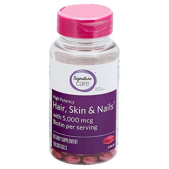 Signature Care Supplement Hair Skin Nails 5000 Mg - 120 Count