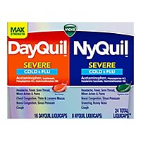 Vicks DayQuil NyQuil Medicine For Severe Cold Flu And Congestion Liquicaps - 24 Count - Image 3