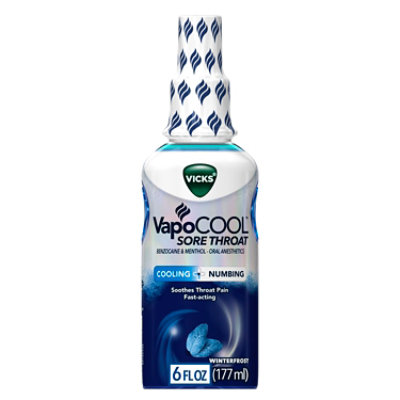 Vicks VapoCool Sore Throat Spray Cooling + Numbing Winterfrost - 6 Fl. Oz. - Image 1