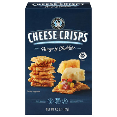 John Wm. Macys Cheesecrisps Asiago & Cheddar - 4.5 Oz