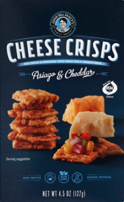 John Wm. Macys Cheesecrisps Asiago & Cheddar - 4.5 Oz - Image 2
